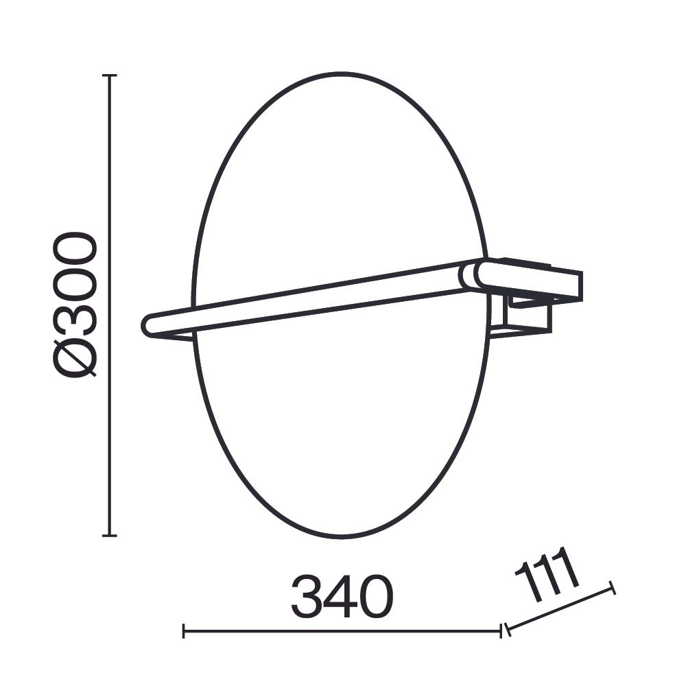 Настенный светильник (бра) Maytoni MOD279WL-L14B3K