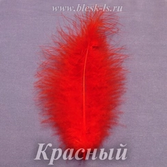 Перо индейки 12-18 см, Красный