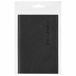 Обложка для паспорта натуральная кожа флоттер, "PASSPORT", кожаный уголок, черная, BRAUBERG, 238192