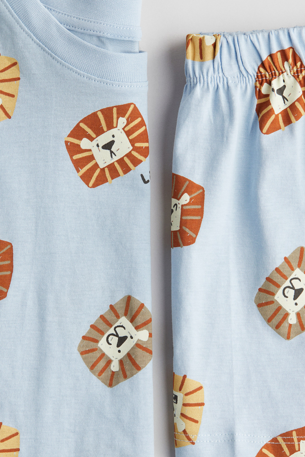 H&M Пижамный комплект с принтом, голубой