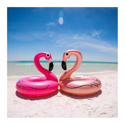 Круг надувной flamingo rose gold