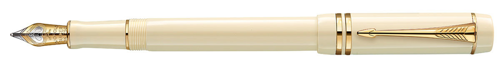 Перьевая ручка Parker Duofold Historical Colors Centennial F77, White Ivorine GT
