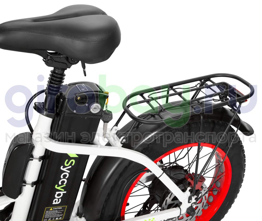 Электровелосипед Syccyba F11 Pro 2025 года (48V/15Ah) - Белый с красными ободами фото №7