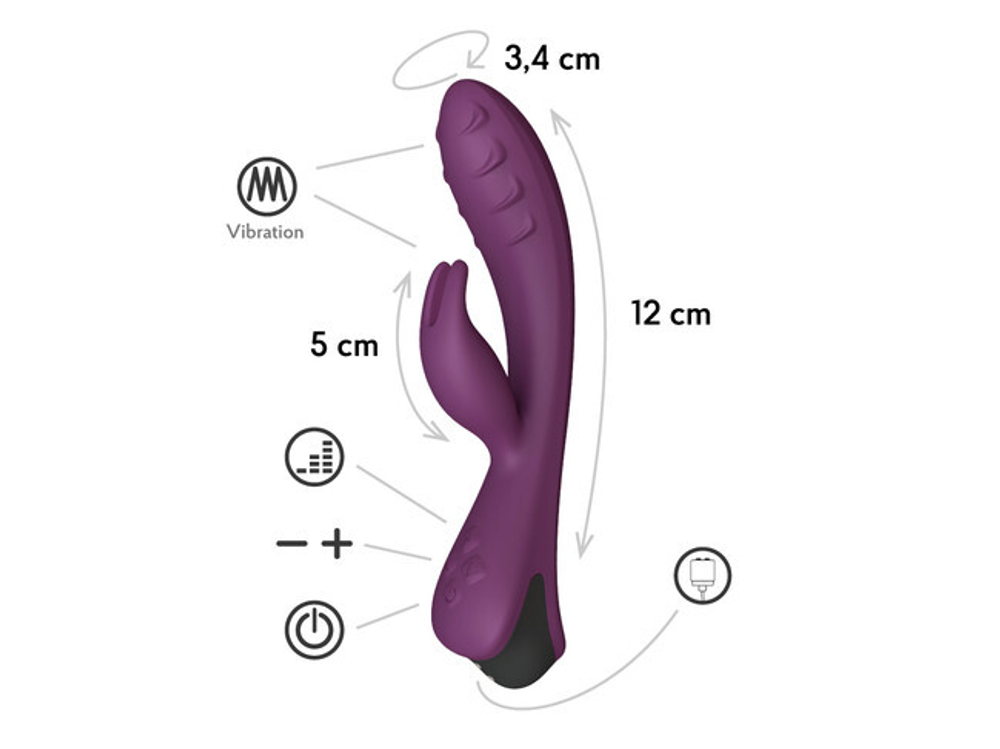 Вибратор кролик Lepus, цвет сливовый (Цвет: фиолетовый)