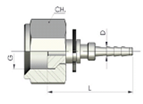 Фитинг DN 03 под манометр G1/4 (flat)