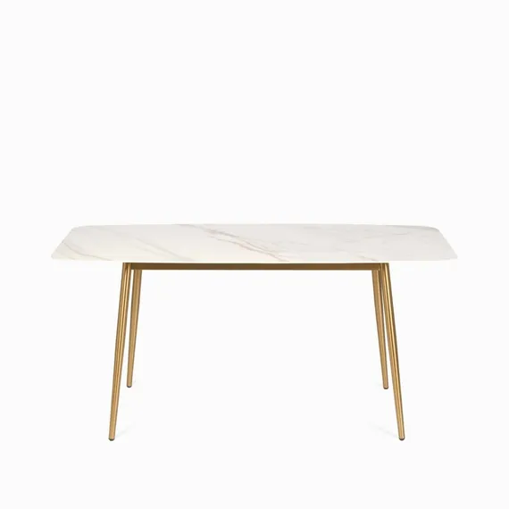 Обеденный стол Cobe 160х80 см, белая керамика