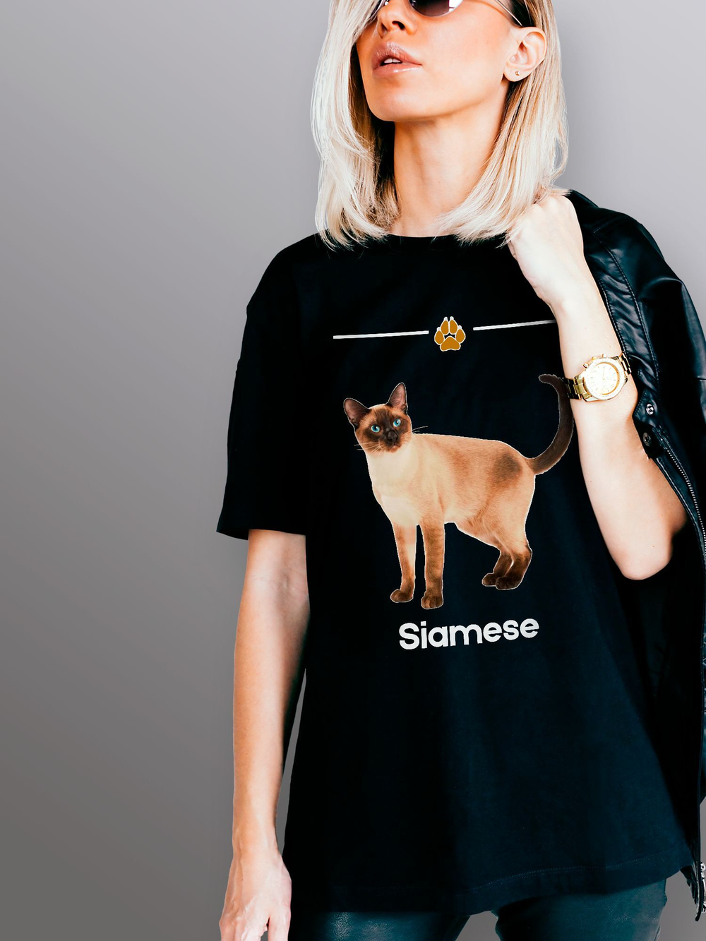 Футболка сиамская кошка