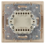 Выключатель Intro Plano 1-105-02 двухклавишный с подсветкой 10А-250В IP20 СУ слоновая кость