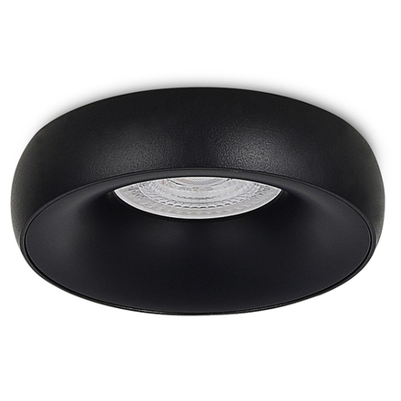 Donel, св-к встроенный, цвет ЧЕРНЫЙ, D95xH35мм, под лампу GU10, IP20, серия: DN02