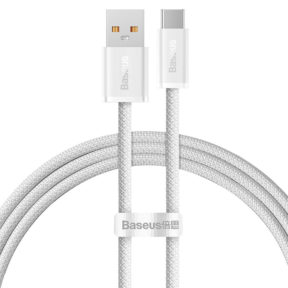 Type-C Кабель Baseus Dynamic Series Fast Charging Data Cable USB to Type-C 100W 1m - White