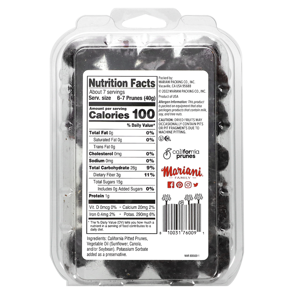 Mariani Dried Fruit, калифорнийский чернослив, 284 г (10 унций)