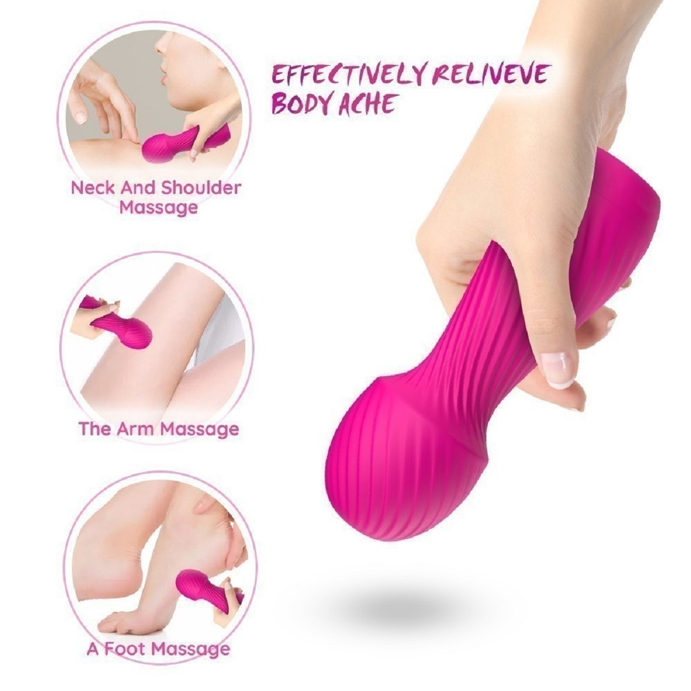 Вибромассажёр мини 9 режимов розовый 13,6 см