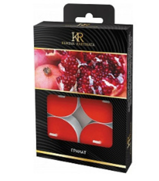 Свеча чайная ароматизированная 6шт/уп Гранат