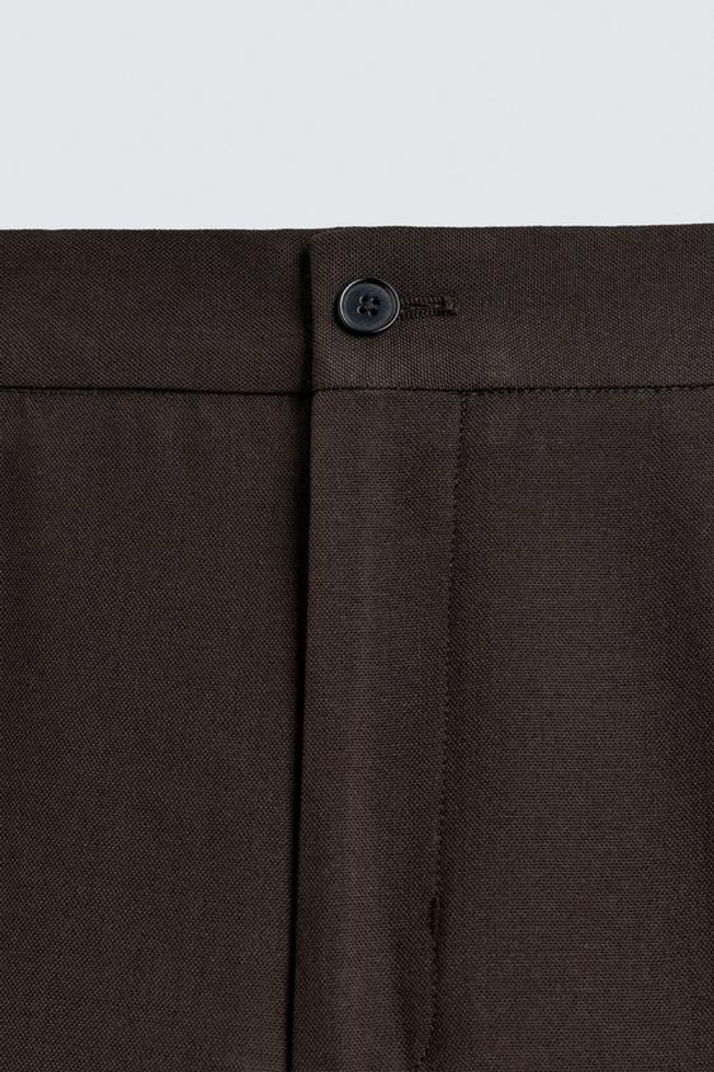 ZARA КОСТЮМНЫЕ БРЮКИ FLARE FIT ИЗ ШЕРСТИ, КОРИЧНЕВЫЙ