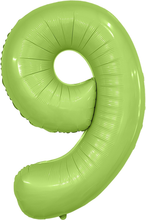 Ag (40''/102 см) Цифра, 9 Slim, Фисташка, 1 шт. в уп.