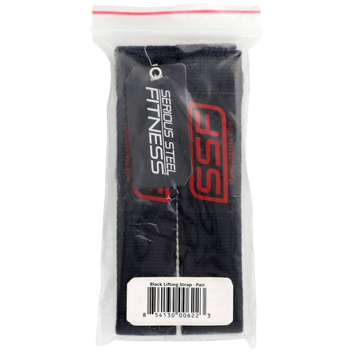 Serious Steel Fitness, Черный подъемный ремень, 1 пара