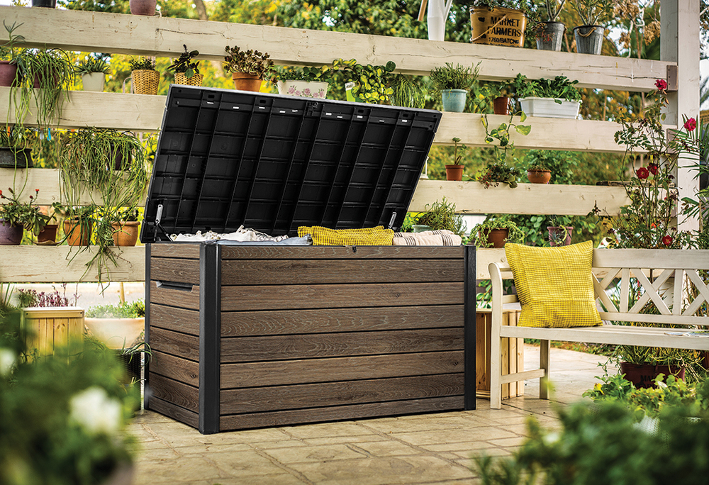 Пластиковый сундук Keter Deco deck 870 л brown