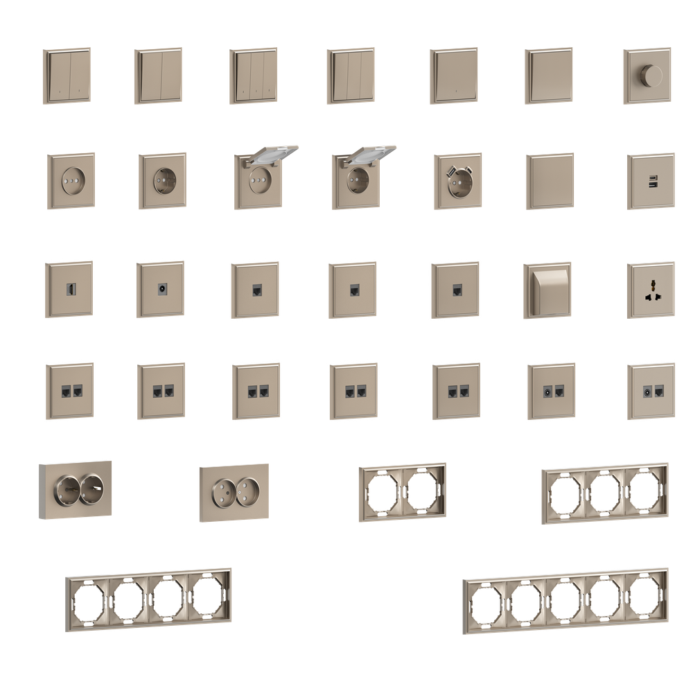 Накладка для розеток USB, шампань, серия S08