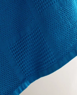 ZARA HOME ХЛОПКОВОЕ ПОЛОТЕНЦЕ, СИНИЙ