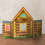 Напольная двусторонняя театральная ширма Избушка 164000661