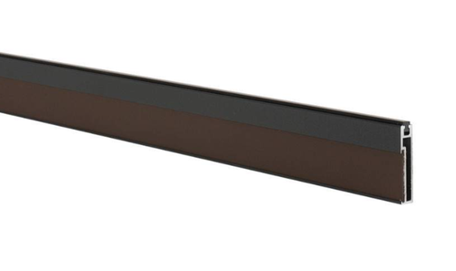 Профиль-штанга для одежды (прямоугольный), 3м коричневый