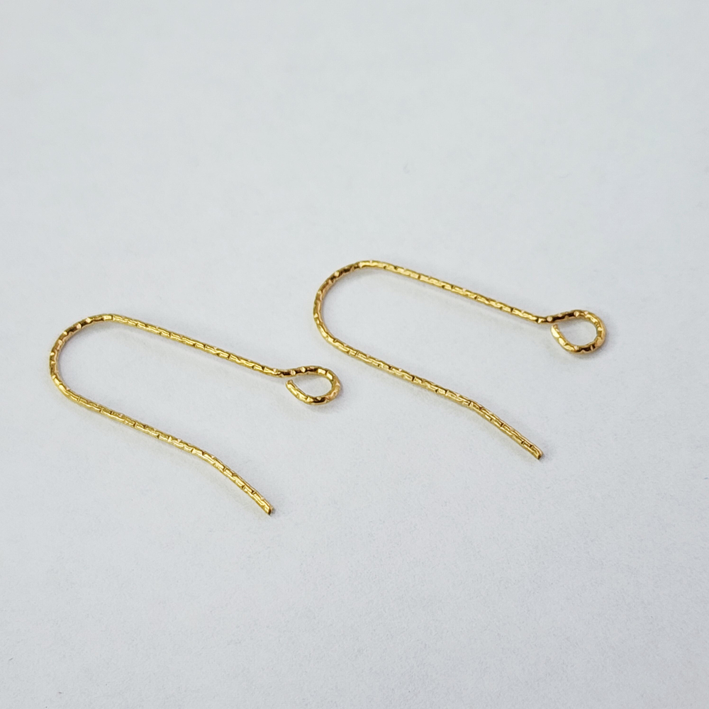 Ювелирные швензы, сталь позолота, 19мм, гранёные дужки, цена за пару