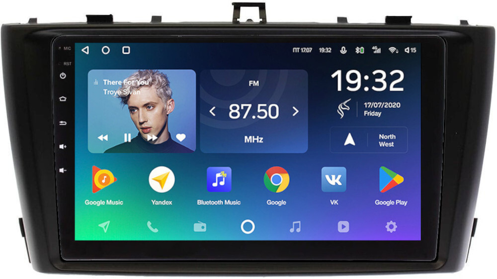 Магнитола для Toyota Avensis 2008-2015 (рамка черная) - Teyes SPRO+ Android 10, ТОП процессор, 4-32, SIM-слот