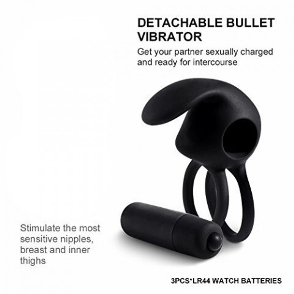 Эрекционное виброкольцо Power DUO clit cockring