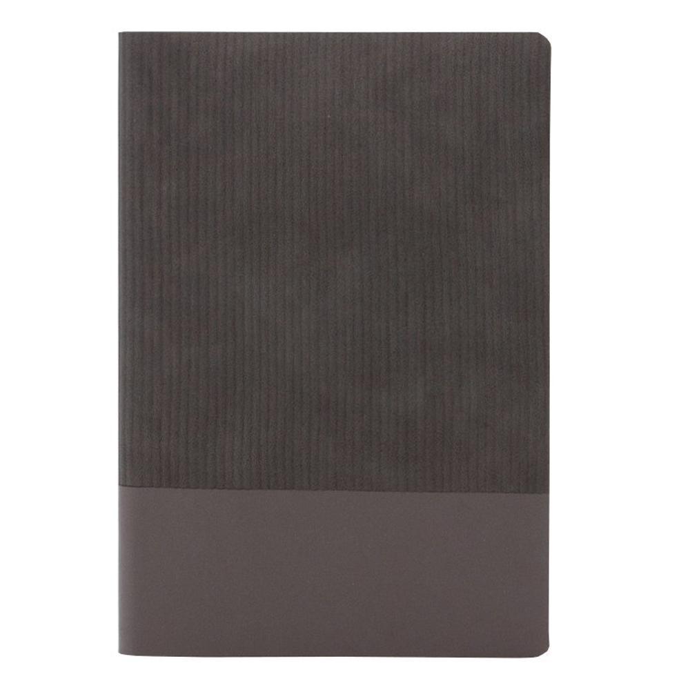 Ежедневник Qredo Soft Velvet А6+, недатированный, 128 листов, кожзам, серый