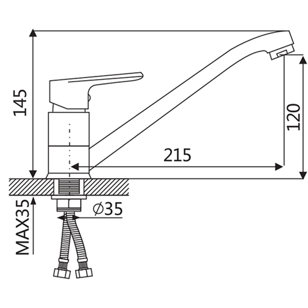 Смеситель для кухни Oute T206 T20603B