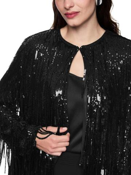 Marc Cain Жакет с бахромой из пайеток
