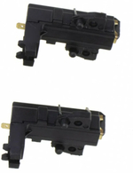 Две щетки двигателя стиральной машины 5x13.5x35 мм в чёрном корпусе КРЕПЛЕНИЕ ПЕРПЕНДИКУЛЯРНО Indesit, LG, Zanussi, Samsung, 5x13.5x35 мм (комплект 2 шт.)