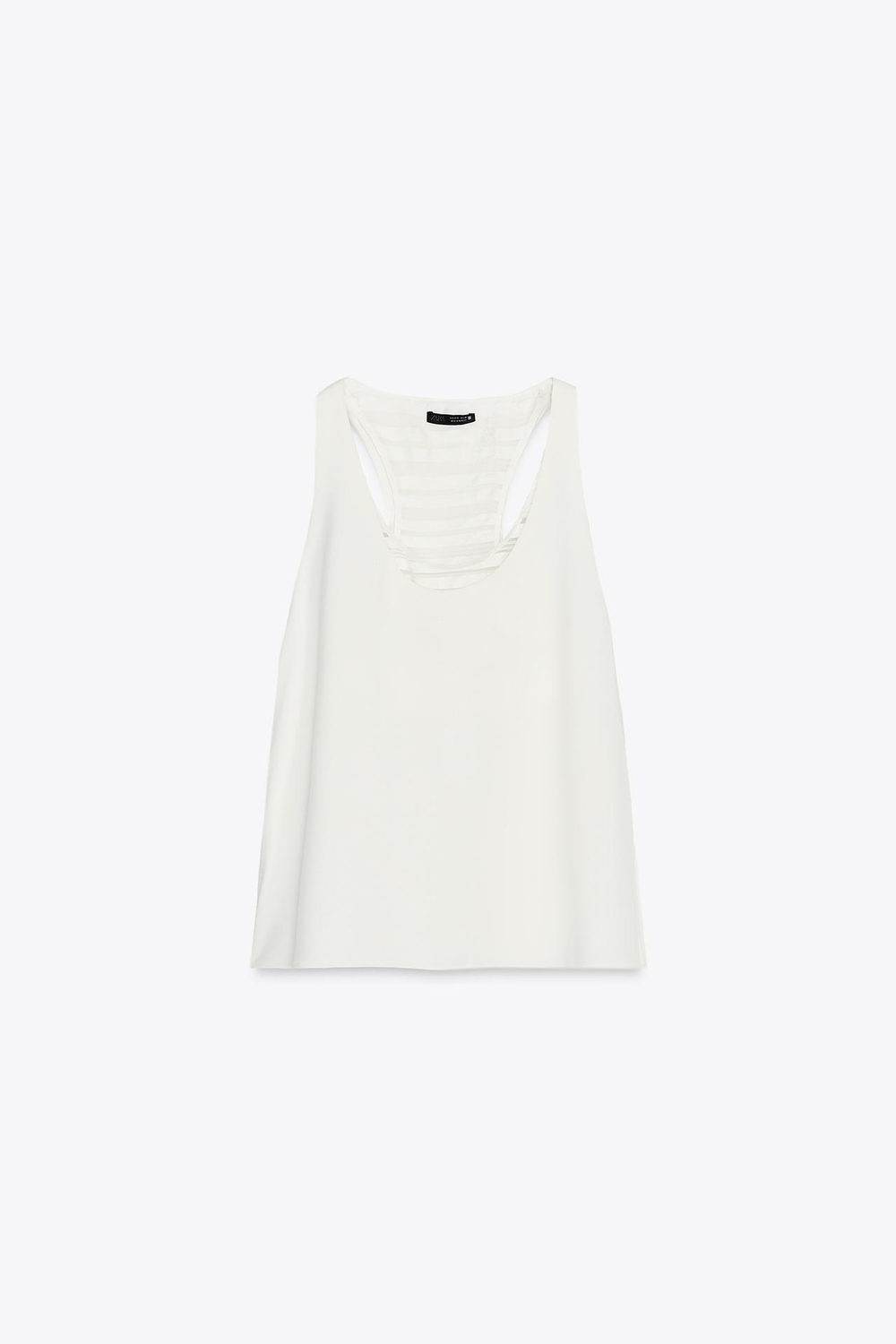 ZARA ТОП КОМБИНИРОВАННЫЙ, ЖЕЛТОВАТО-БЕЛЫЙ