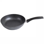 Сковорода 24*6см «Мраморная» (темный мрамор) с ручкой смт241а