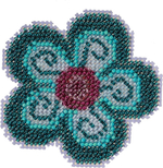 "Бирюзовый цветок"- МH21-2213 вышивка