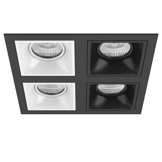 Комплект из светильников и рамки Lightstar Domino Quadro (214547+214506+214506+214507+214507) D54706060707