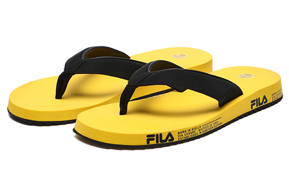 FILA Trevi Slides "Yellow Black"