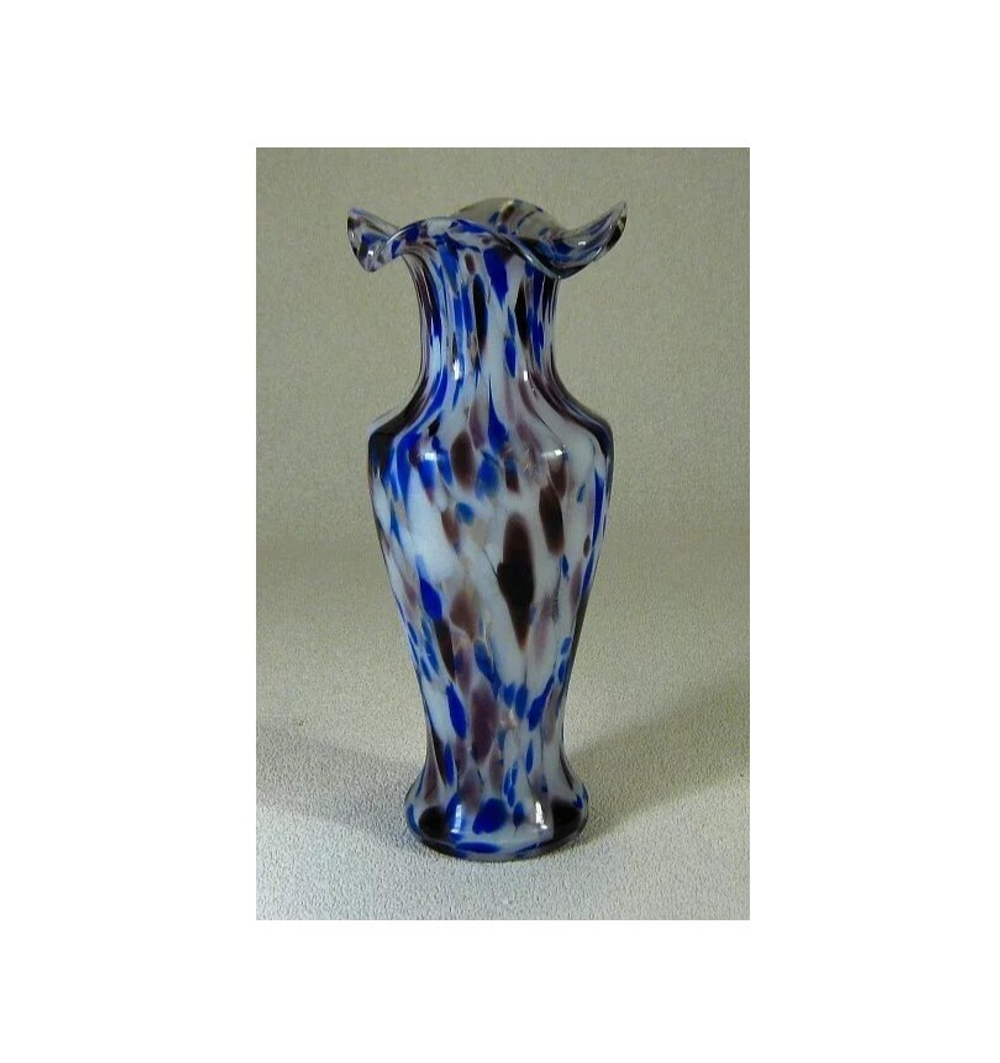 Ваза стекло больш. Цвет: коричневая/синяя.