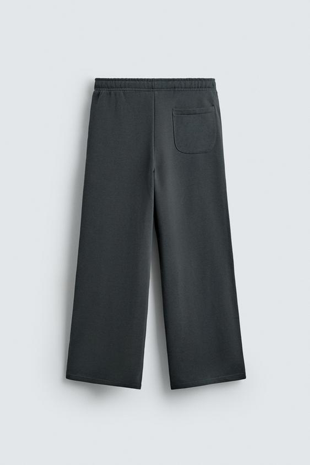 ZARA БАЗОВЫЕ ШИРОКИЕ БРЮКИ-ДЖОГГЕРЫ, ТЕМНЫЙ АНТРАЦИТ