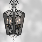 744157 Люстра CASTELLO 5х40W E14 ЧЕРНЫЙ/ЗОЛОТО