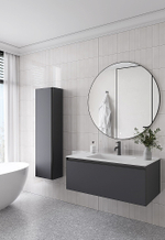 Тумба с раковиной Armadi Art QUATRO 1 100 ANTHRACITE/профиль ANTHRACITE