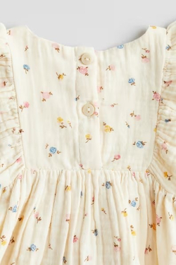 H&M Платье из хлопка, кремовый