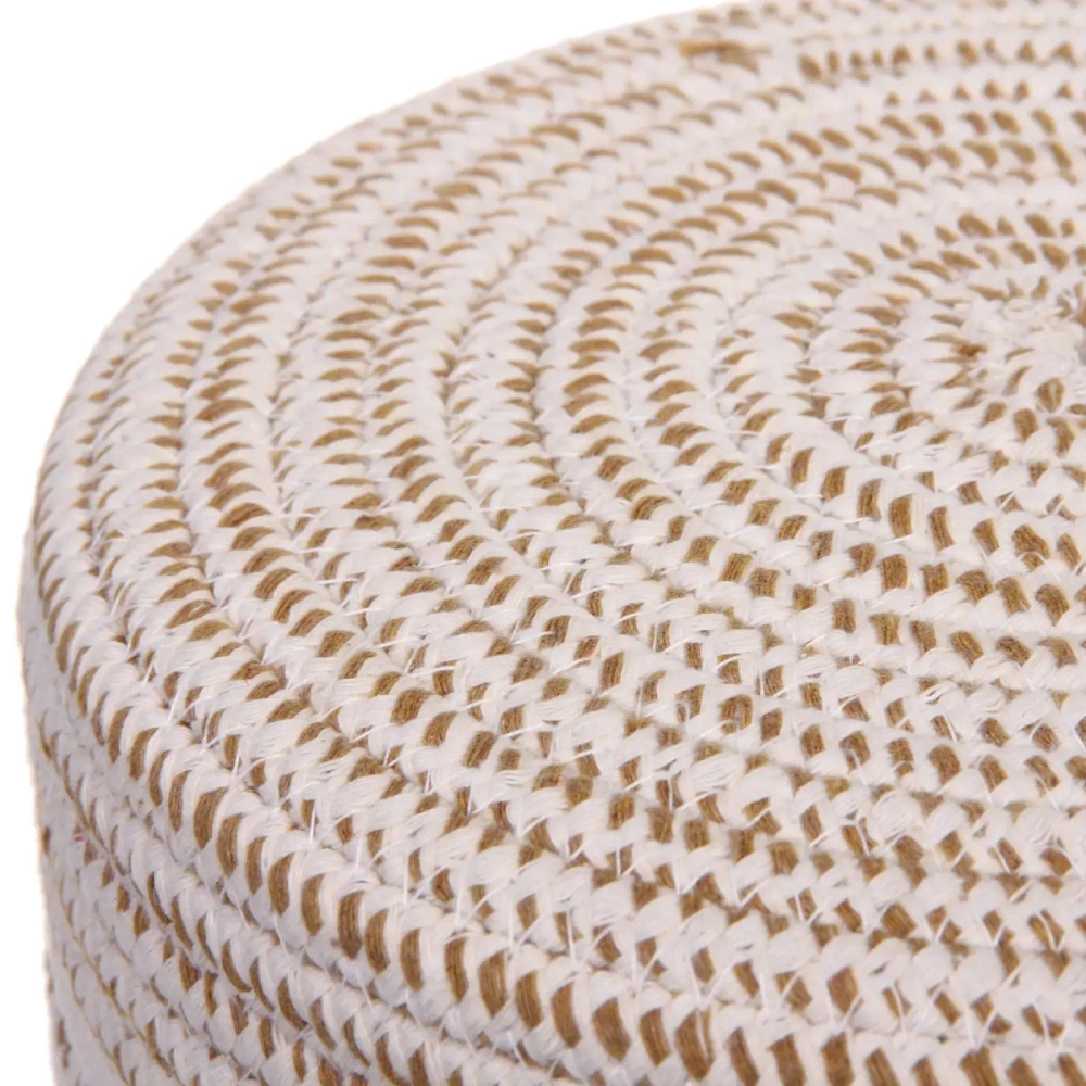 Корзинка вязаная интерьерная «ВАЛЬТА», цвет беж/белый, 21*11см, (лейбл селфи)