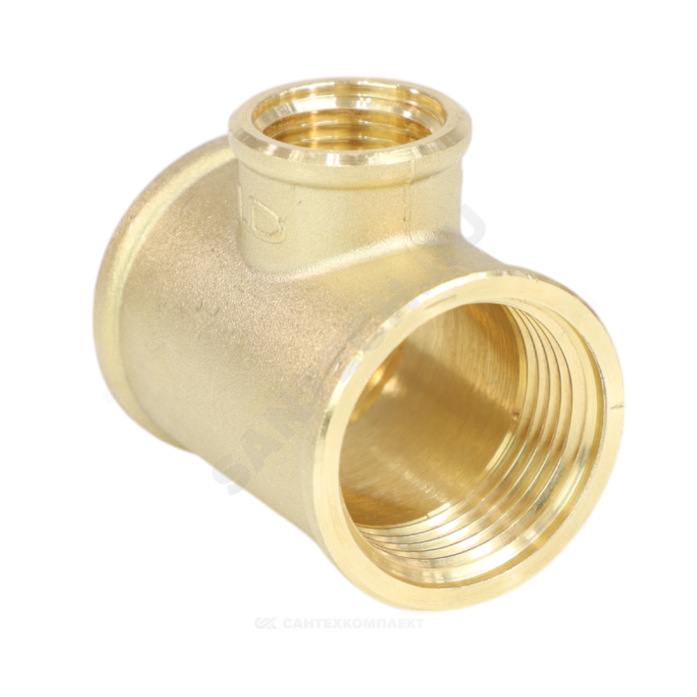 Тройник латунь переходной Ду 25х20х25 (1"х3/4"х1") ВР LD LD.65.523.25x20x25