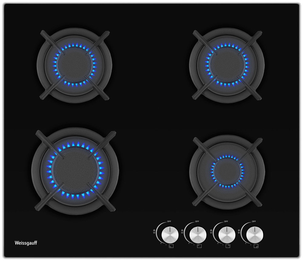 Газовая варочная панель Weissgauff HG 640 BG