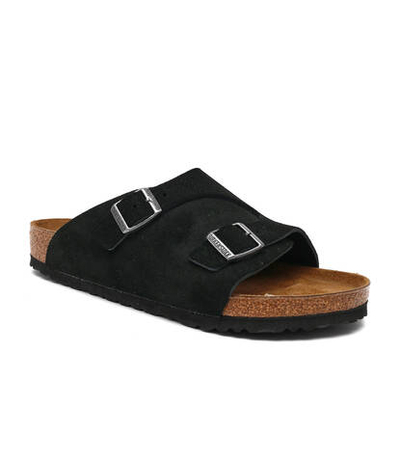 Шлепанцы кожаные zürich vl Birkenstock - черный(1025045)