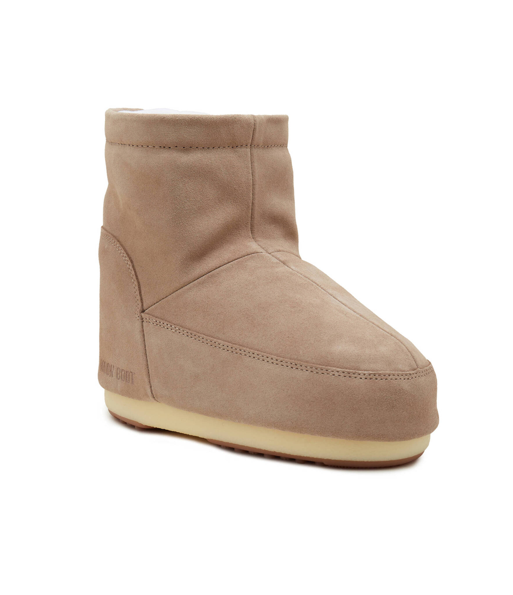 Кожаные угги mb icon low nolace suede Moon Boot - бежевый(14094000)