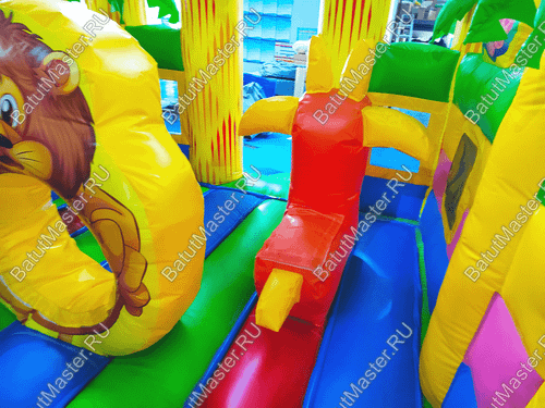 Коммерческий надувной батут "Звериная команда" 8*3,5*5 м