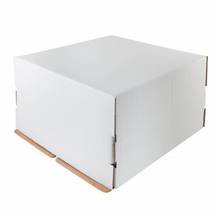Коробка для торта белая 30х30х19 см