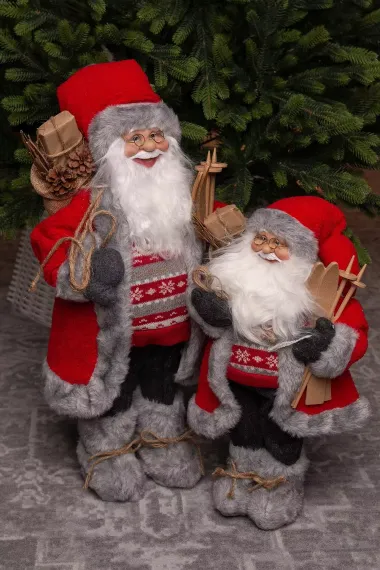 Дед Мороз Величавый в красной шубке 30 см., ЕлкиТорг (ZS-S-21831-12)